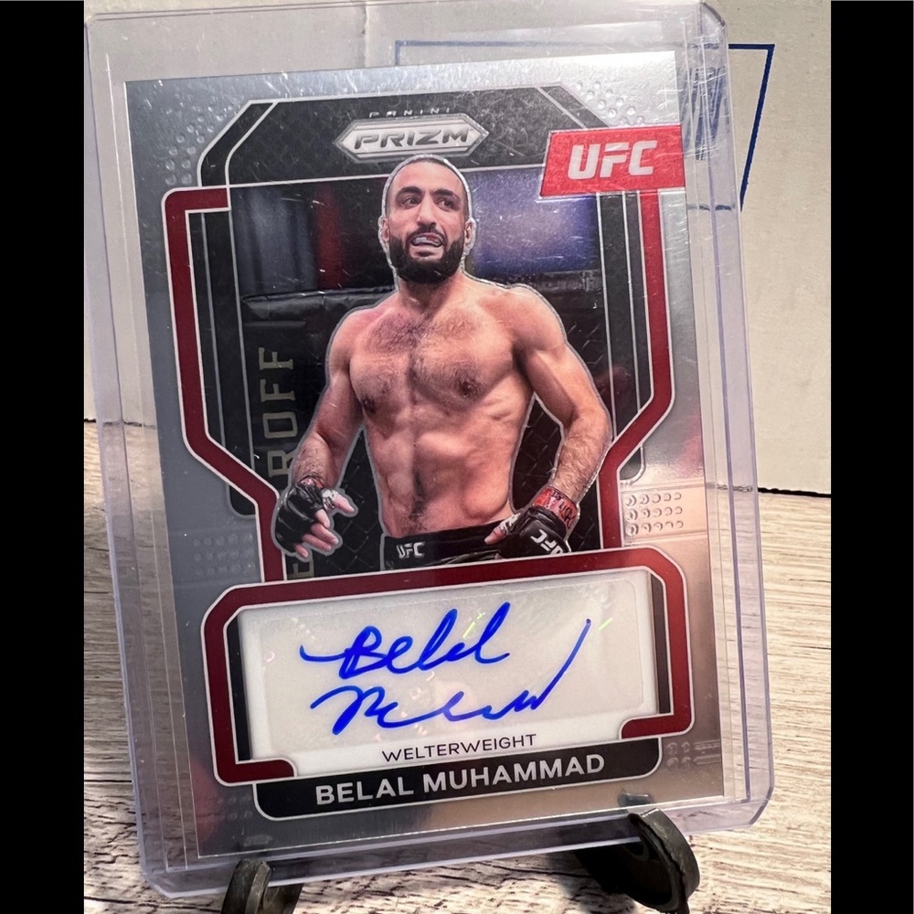 2022 Panini Prizm Ufc Belal Muhammad Auto Autograph Prizm Card